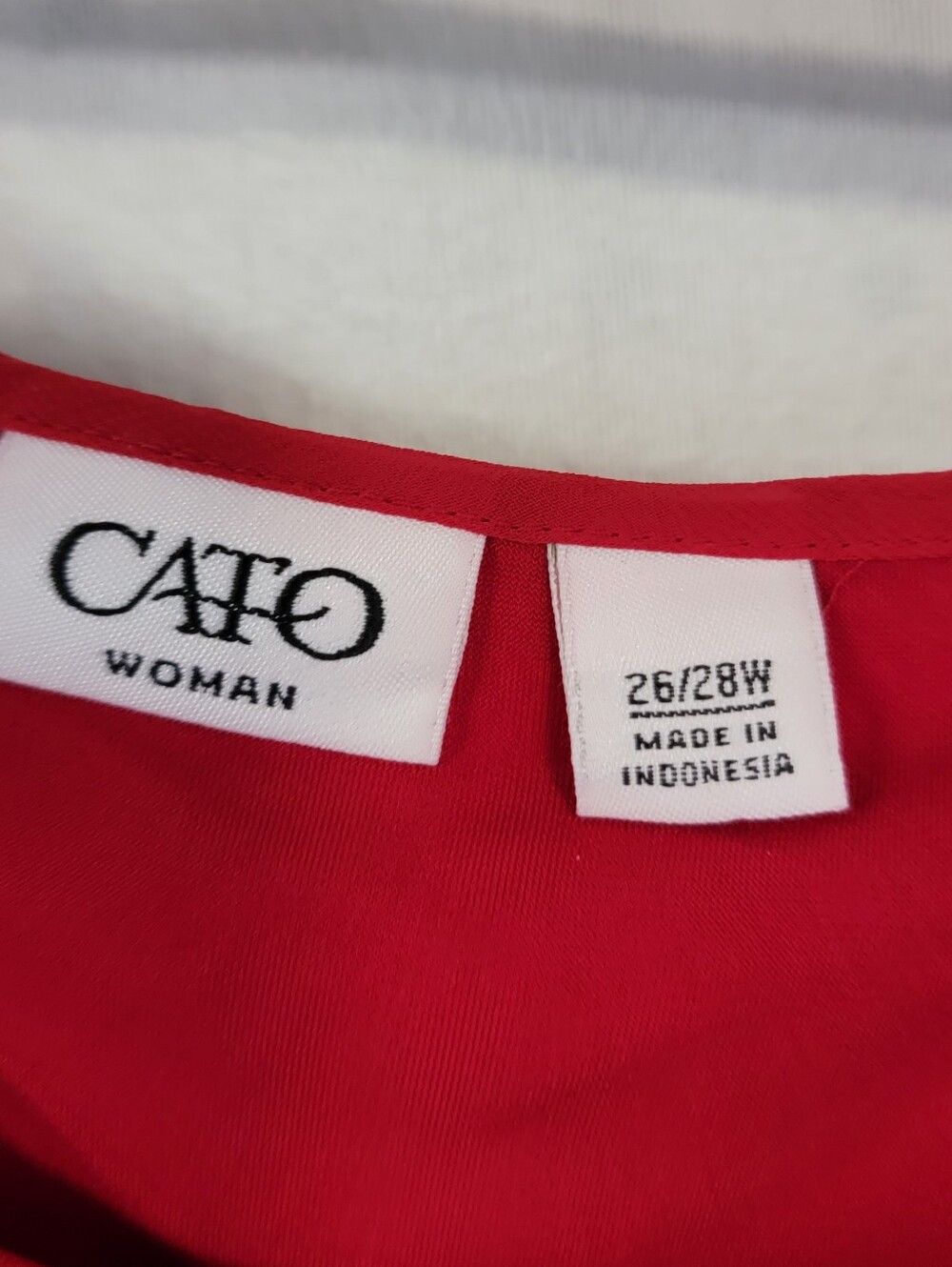 Cato Women's Red Layered Chiffon Top Plus Size - Picture 2 of 7